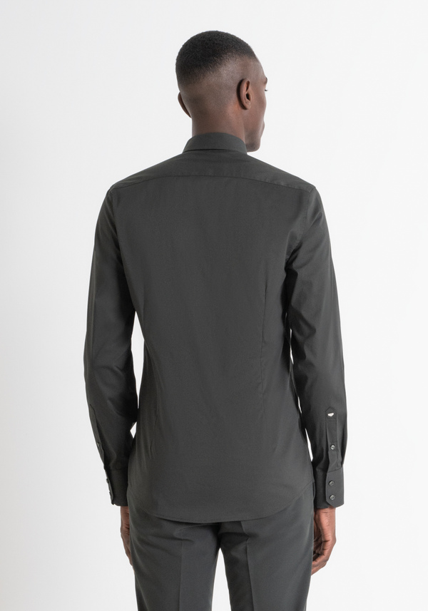 CAMICIA "MILANO" SUPER SLIM FIT IN POPELINE DI COTONE TOCCO MORBIDO ELASTICO - Antony Morato Online Shop
