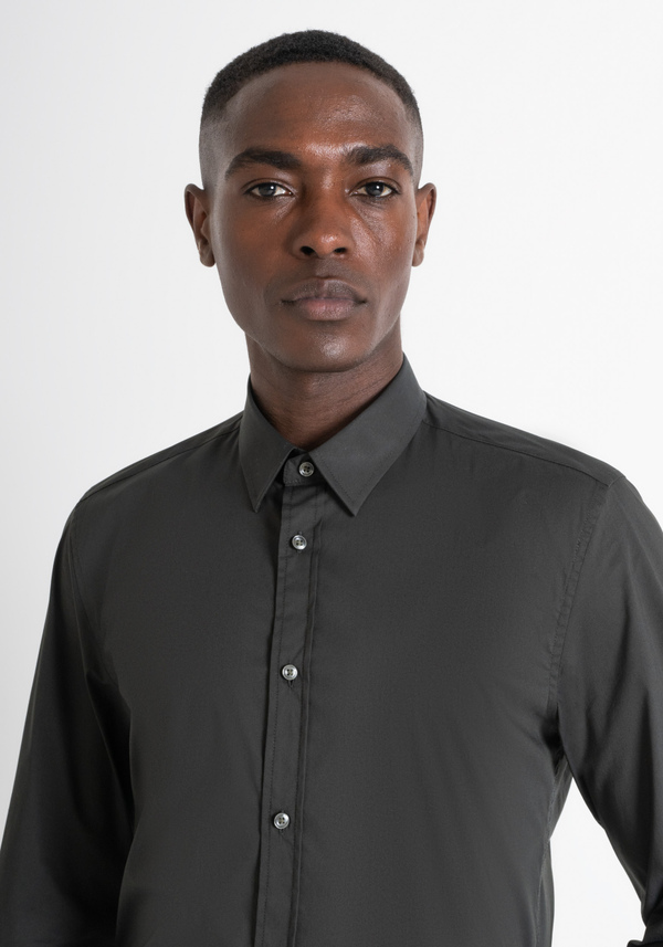 CAMICIA "MILANO" SUPER SLIM FIT IN POPELINE DI COTONE TOCCO MORBIDO ELASTICO - Antony Morato Online Shop