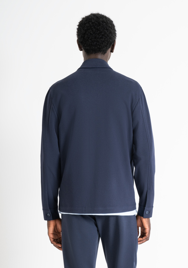 "OSLO" STRAIGHT FIT SHIRT IN STRETCH COTTON TWILL WITH POCKETS - Antony Morato Online Shop