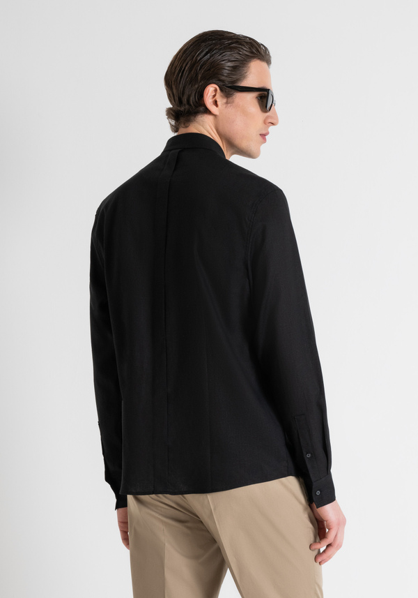 SMYRNA REGULAR FIT SHIRT IN LINEN VISCOSE BLEND FABRIC SOFT HAND - Antony Morato Online Shop