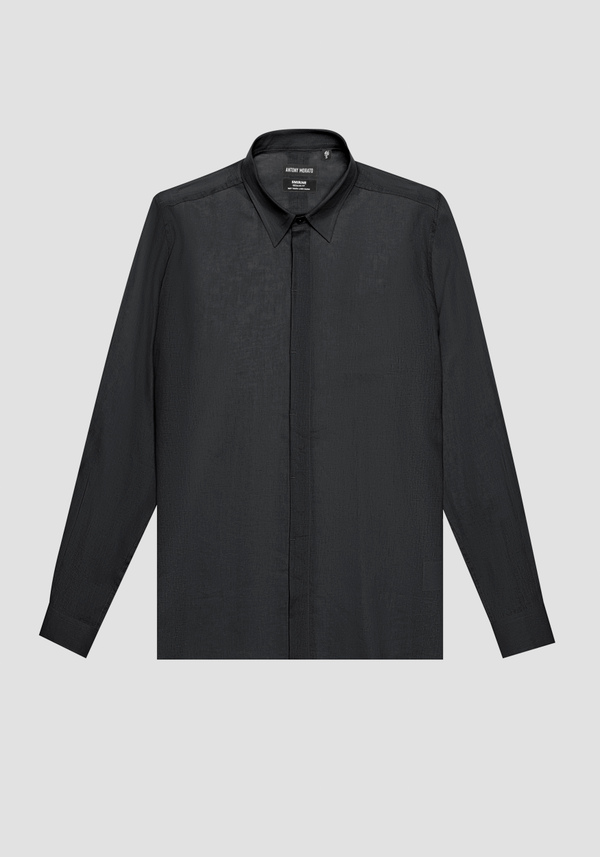SMYRNA REGULAR FIT SHIRT IN LINEN VISCOSE BLEND FABRIC SOFT HAND - Antony Morato Online Shop