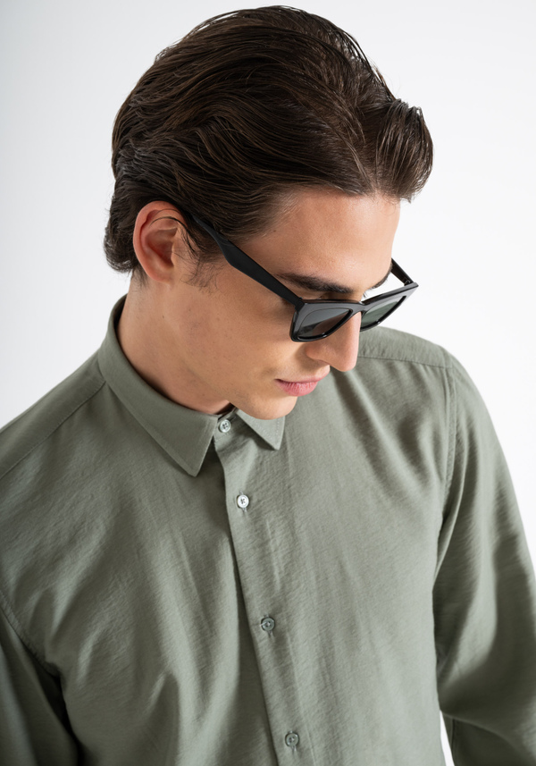 NAPLES REGULAR FIT SHIRT IN VISCOSE BLEND FABRIC WITH SOFT HAND - Antony Morato Online Shop