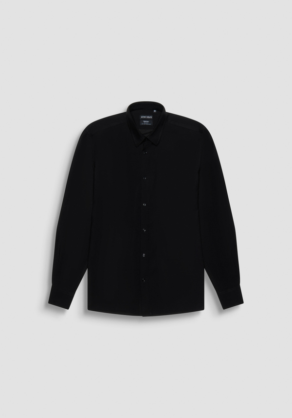 HEMD „NAPOLI“ REGULAR FIT AUS SCHWARZEM VISKOSE-MISCHGEWEBE MIT WEICHER NOTE - Antony Morato Online Shop