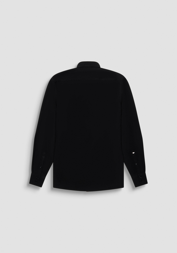 HEMD „NAPOLI“ REGULAR FIT AUS SCHWARZEM VISKOSE-MISCHGEWEBE MIT WEICHER NOTE - Antony Morato Online Shop