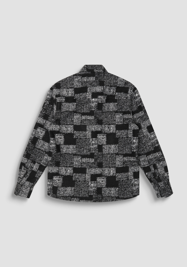 REGULAR STRAIGHT FIT "MUNICH" WOOL BLEND SHIRT WITH ABSTRACT PRINT - Antony Morato Online Shop