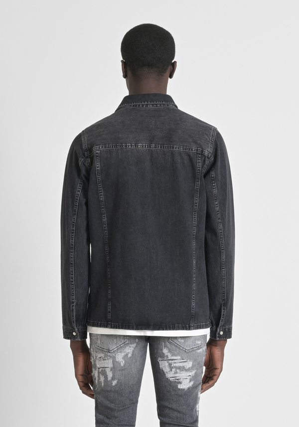"DAN" REGULAR FIT USED EFFECT DENIM SHIRT - Antony Morato Online Shop