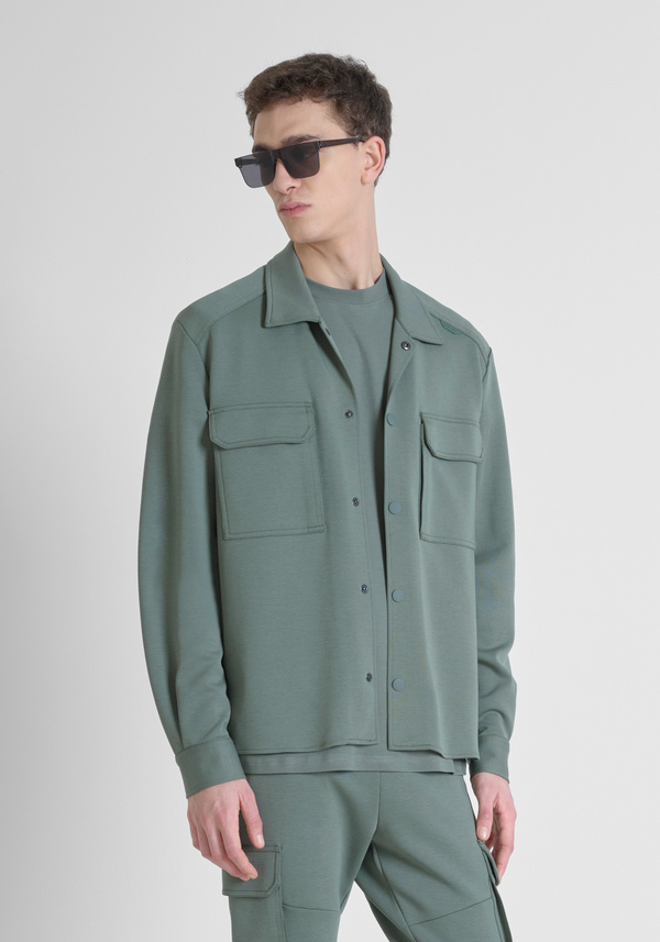 REGULAR FIT SHIRT IN COTTON BLEND WITH POCKETS - Antony Morato Online Shop