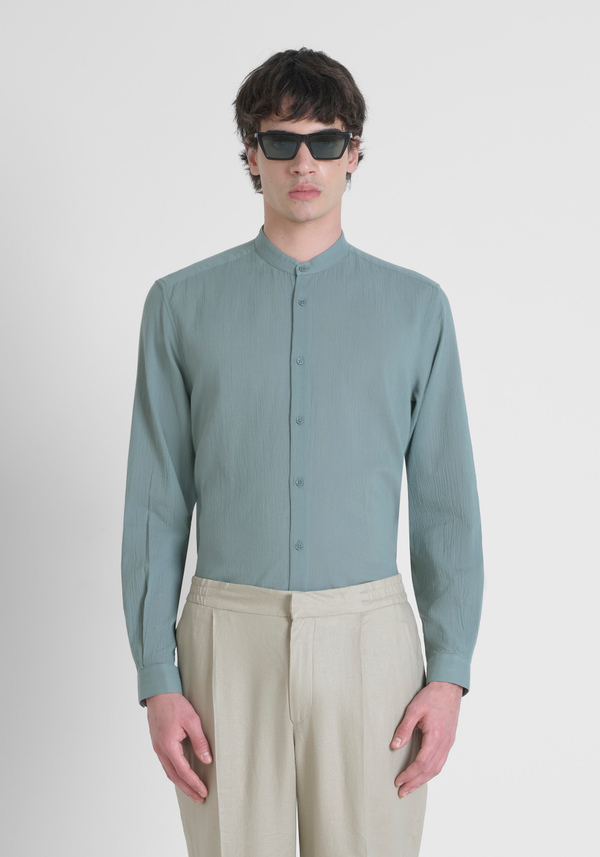 CAMISA REGULAR FIT «SEOUL» EN TEJIDO DE ALGODÓN ACABADO ANTIARRUGAS - Antony Morato Online Shop