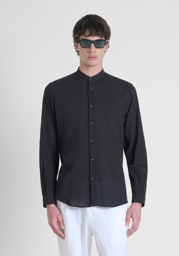 CAMISA REGULAR FIT «SEOUL» EN TEJIDO DE ALGODÓN ACABADO ANTIARRUGAS - Antony Morato Online Shop