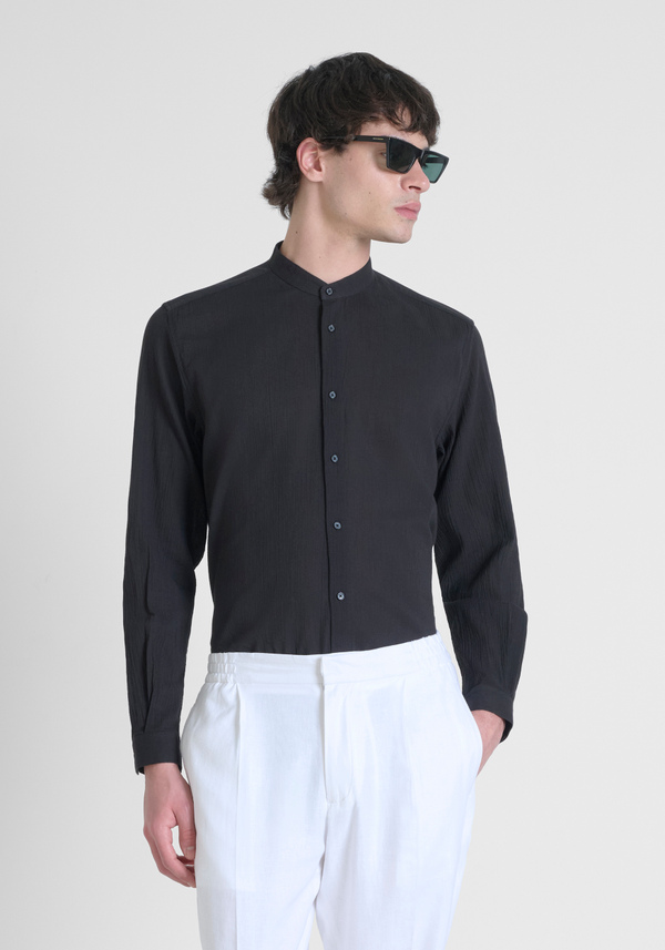 CAMISA REGULAR FIT «SEOUL» EN TEJIDO DE ALGODÓN ACABADO ANTIARRUGAS - Antony Morato Online Shop