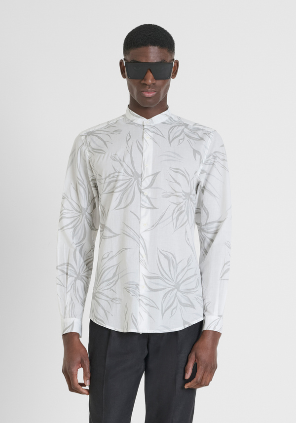 CHEMISE REGULAR FIT « SEOUL » EN COTON IMPRIMÉ AVEC BADGE LOGOTYPÉ - Antony Morato Online Shop
