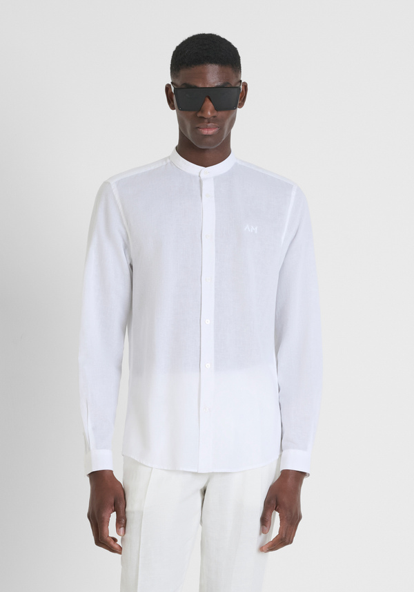 CHEMISE CINTRÉE « TOLEDO » EN COTON MÉLANGÉ À DU LIN - Antony Morato Online Shop