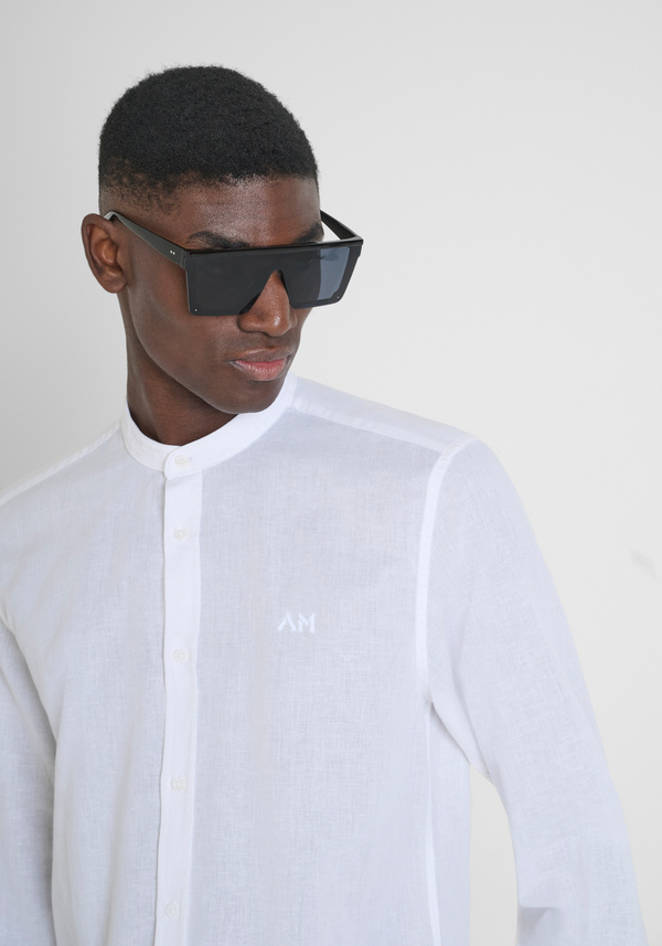 CHEMISE CINTRÉE « TOLEDO » EN COTON MÉLANGÉ À DU LIN - Antony Morato Online Shop