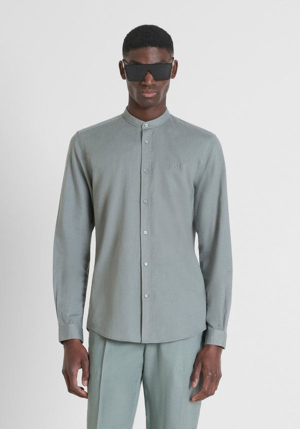 CHEMISE CINTRÉE « TOLEDO » EN COTON MÉLANGÉ À DU LIN - Antony Morato Online Shop