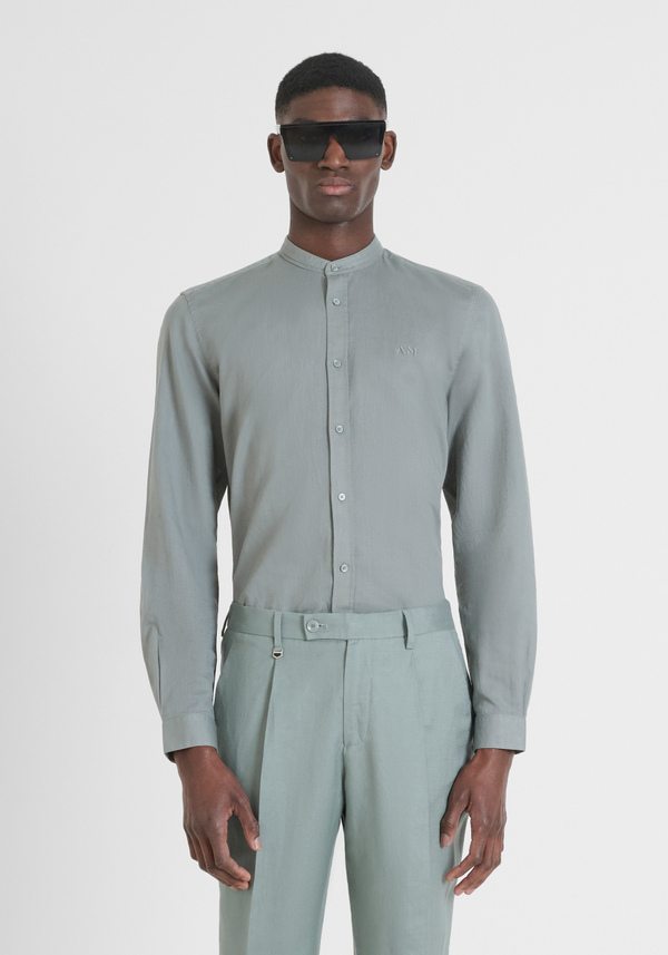 CHEMISE CINTRÉE « TOLEDO » EN COTON MÉLANGÉ À DU LIN - Antony Morato Online Shop