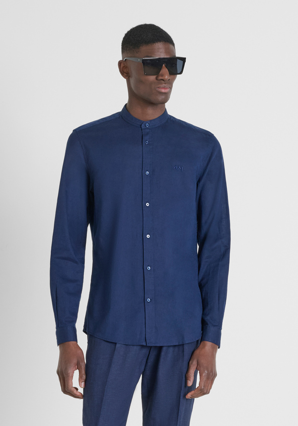 CHEMISE CINTRÉE « TOLEDO » EN COTON MÉLANGÉ À DU LIN - Antony Morato Online Shop