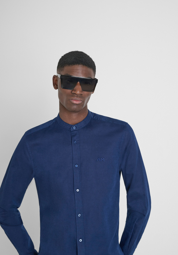 CHEMISE CINTRÉE « TOLEDO » EN COTON MÉLANGÉ À DU LIN - Antony Morato Online Shop