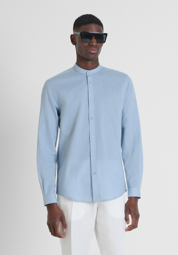 CHEMISE CINTRÉE « TOLEDO » EN COTON MÉLANGÉ À DU LIN - Antony Morato Online Shop