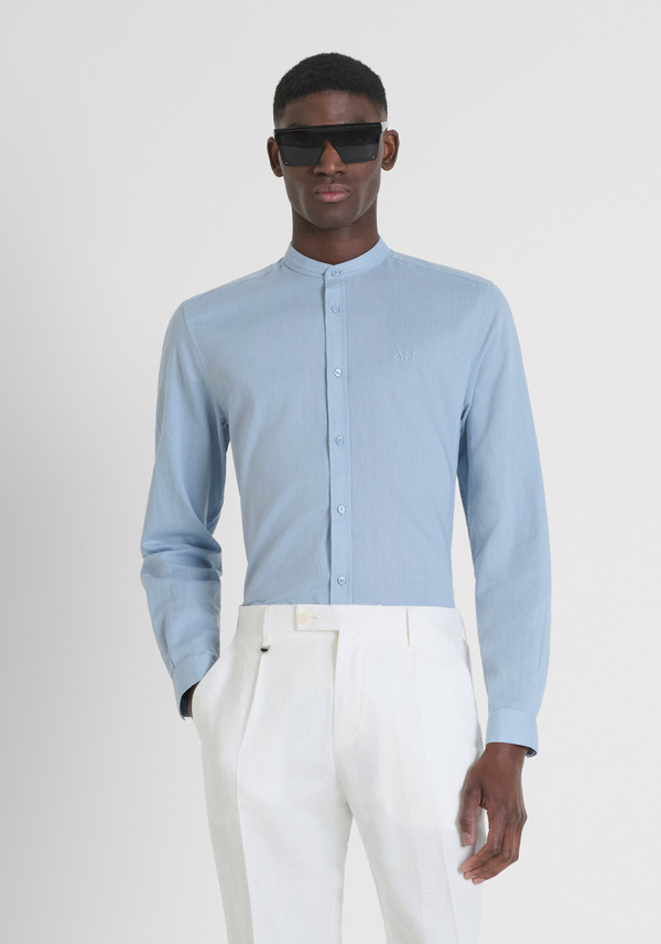 CHEMISE CINTRÉE « TOLEDO » EN COTON MÉLANGÉ À DU LIN - Antony Morato Online Shop