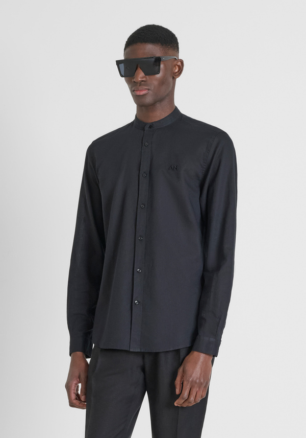 CHEMISE CINTRÉE « TOLEDO » EN COTON MÉLANGÉ À DU LIN - Antony Morato Online Shop