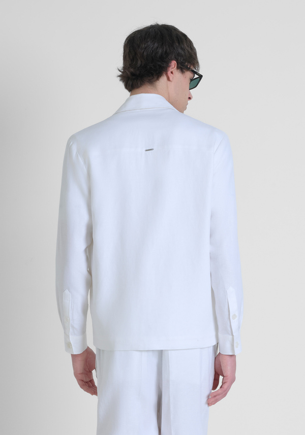 CHEMISE REGULAR FIT « MELBOURNE » EN TWILL LIN VISCOSE BLEND - Antony Morato Online Shop