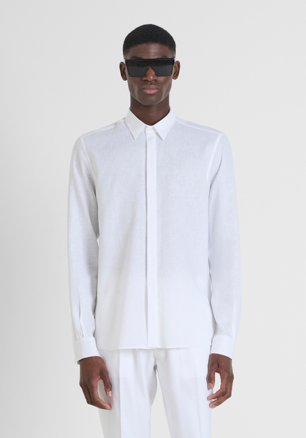 CHEMISE REGULAR FIT « SMIRNE » EN LIN VISCOSE SOFT TOUCH - Antony Morato Online Shop