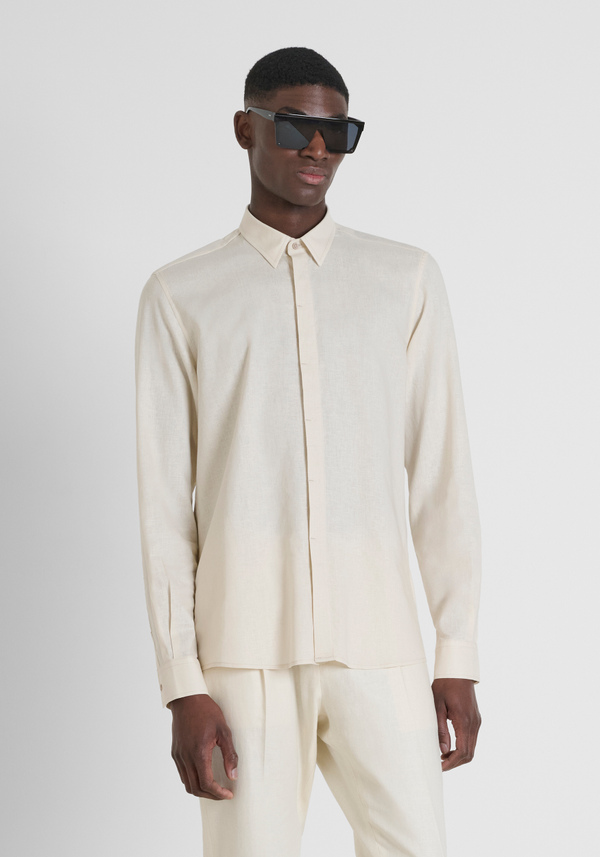 CHEMISE REGULAR FIT « SMIRNE » EN LIN VISCOSE SOFT TOUCH - Antony Morato Online Shop