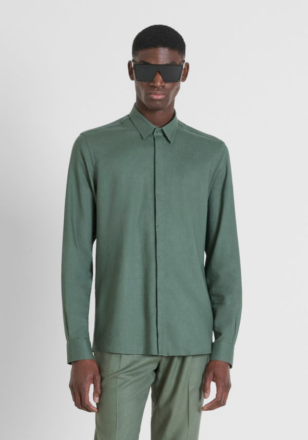 CHEMISE REGULAR FIT « SMIRNE » EN LIN VISCOSE SOFT TOUCH - Antony Morato Online Shop