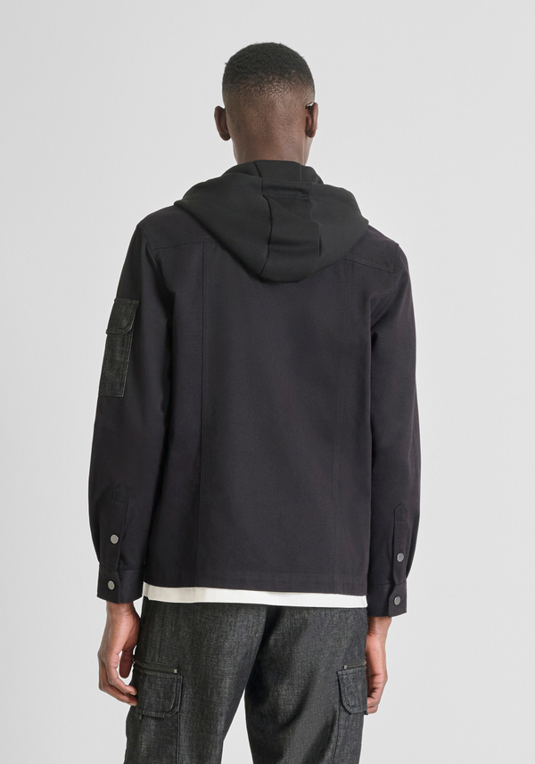 RELAXED FIT "HUSTON" SHIRT WITH HOOD AND POCKETS - Antony Morato Online Shop