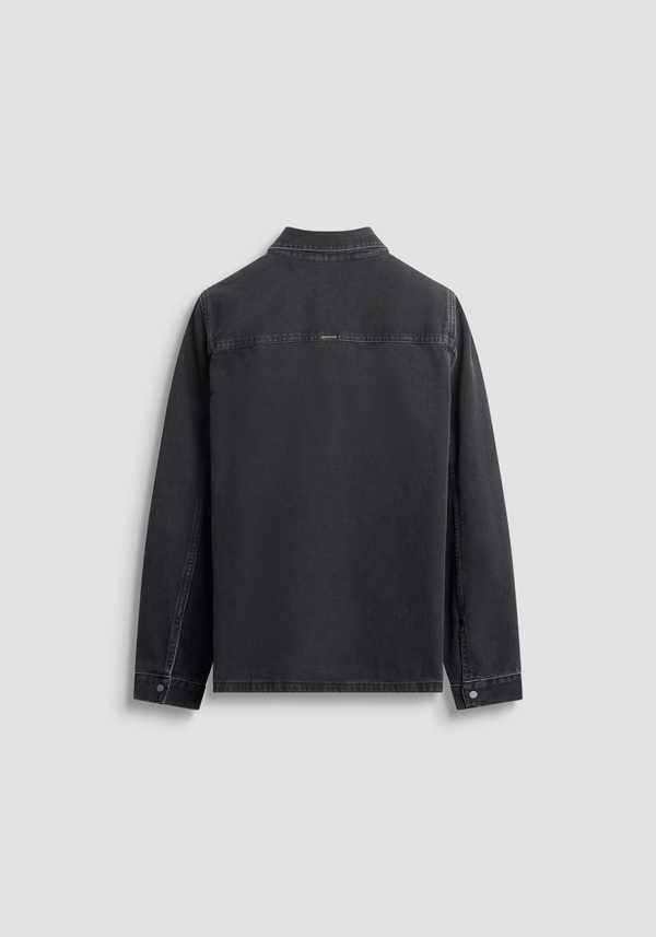 REGULAR FIT "LENNY" SHIRT IN BLACK DENIM - Antony Morato Online Shop