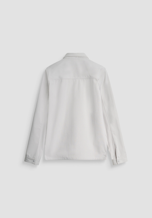 REGULAR FIT SHIRT IN VELVET WITH LOGO BADGE - Antony Morato Online Shop