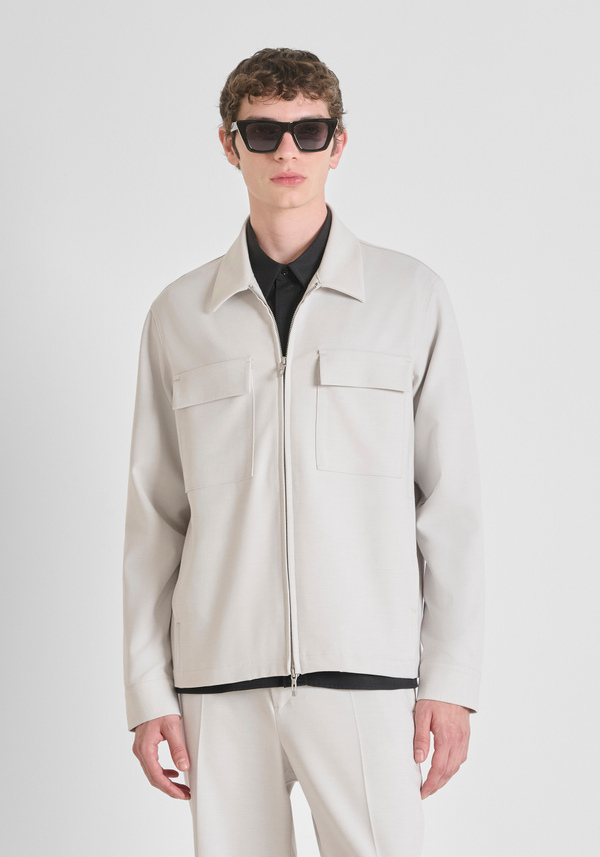 REGULAR FIT SHIRT IN WOOL BLEND - Antony Morato Online Shop