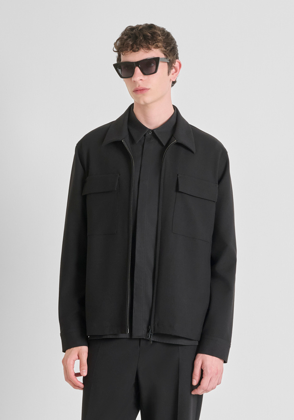 REGULAR FIT SHIRT IN WOOL BLEND - Antony Morato Online Shop