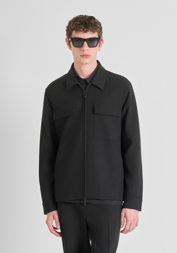 REGULAR FIT SHIRT IN WOOL BLEND - Antony Morato Online Shop