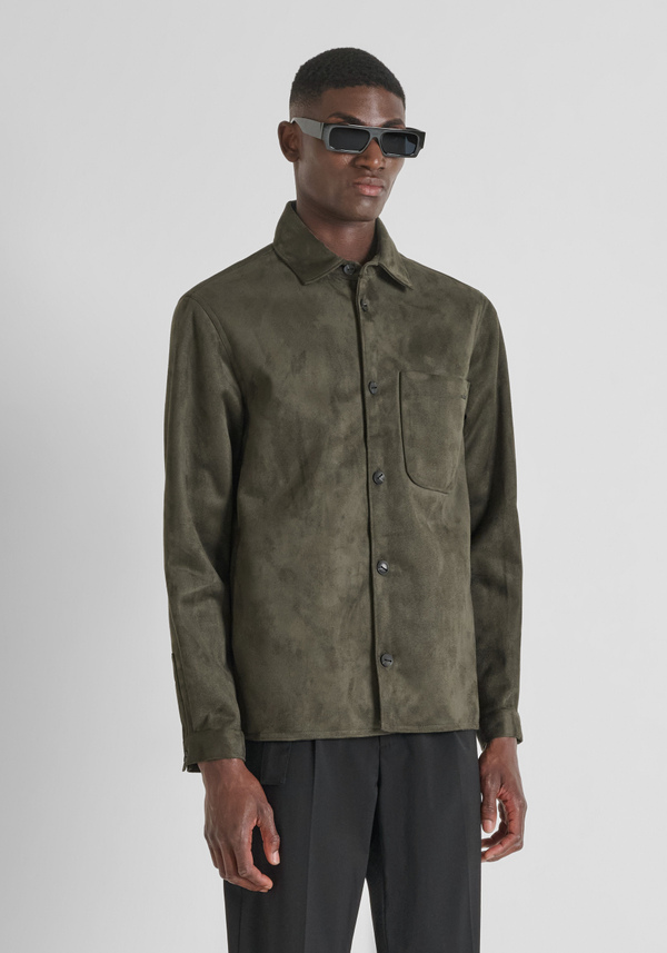 REGULAR FIT SHIRT IN SUEDE EFFECT - Antony Morato Online Shop