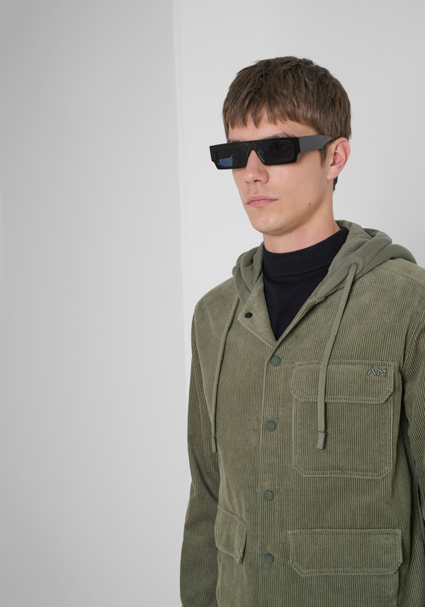 REGULAR FIT SHIRT IN VELVET AND CONTRASTING FABRIC - Antony Morato Online Shop