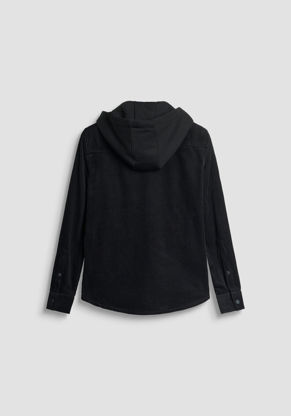 REGULAR FIT SHIRT IN VELVET AND CONTRASTING FABRIC - Antony Morato Online Shop