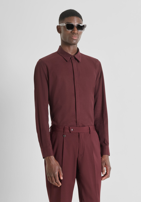 REGULAR FIT "DENVER" SHIRT IN LYOCELL AND COTTON BLEND - Antony Morato Online Shop