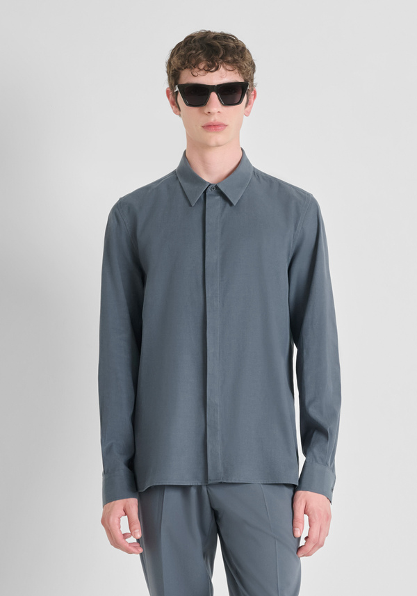 CAMISA REGULAR FIT "DENVER" EN MEZCLA DE LYOCELL Y ALGODÓN - Antony Morato Online Shop