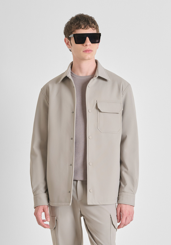 REGULAR FIT SHIRT IN BI-STRETCH TECHNICAL FABRIC WITH DUPONT SORONA ECO-PADDING - Antony Morato Online Shop