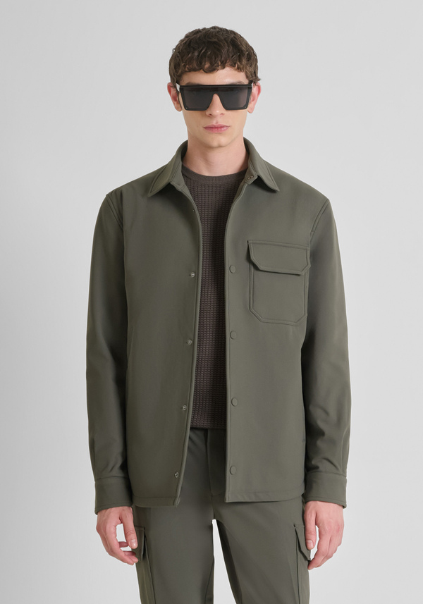 REGULAR FIT SHIRT IN BI-STRETCH TECHNICAL FABRIC WITH DUPONT SORONA ECO-PADDING - Antony Morato Online Shop