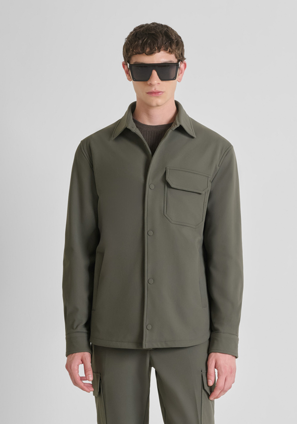 REGULAR FIT SHIRT IN BI-STRETCH TECHNICAL FABRIC WITH DUPONT SORONA ECO-PADDING - Antony Morato Online Shop