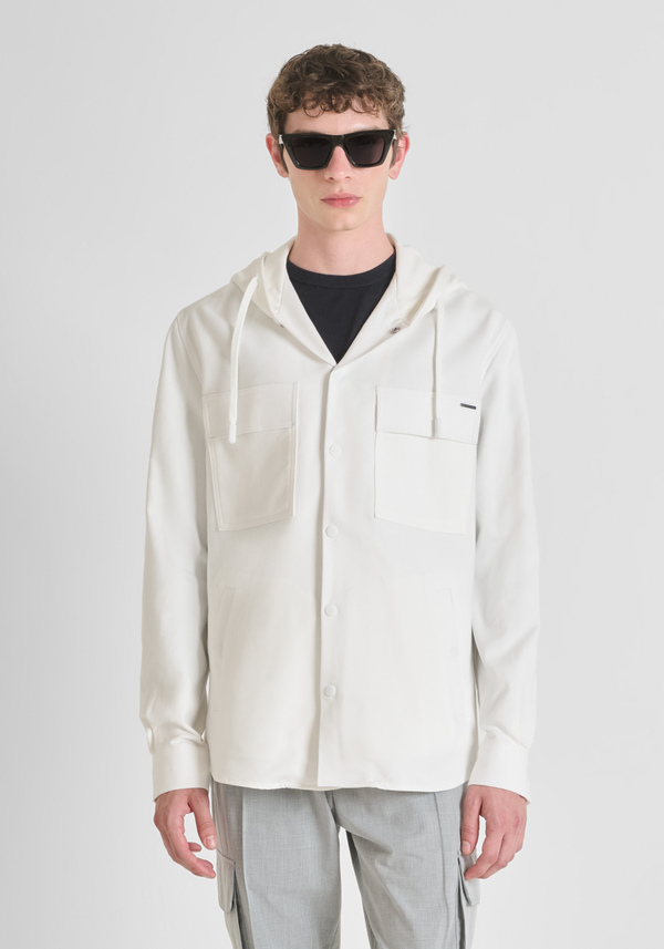 CHEMISE REGULAR FIT AVEC CAPUCHE EN TISSU CONTRASTANT - Antony Morato Online Shop