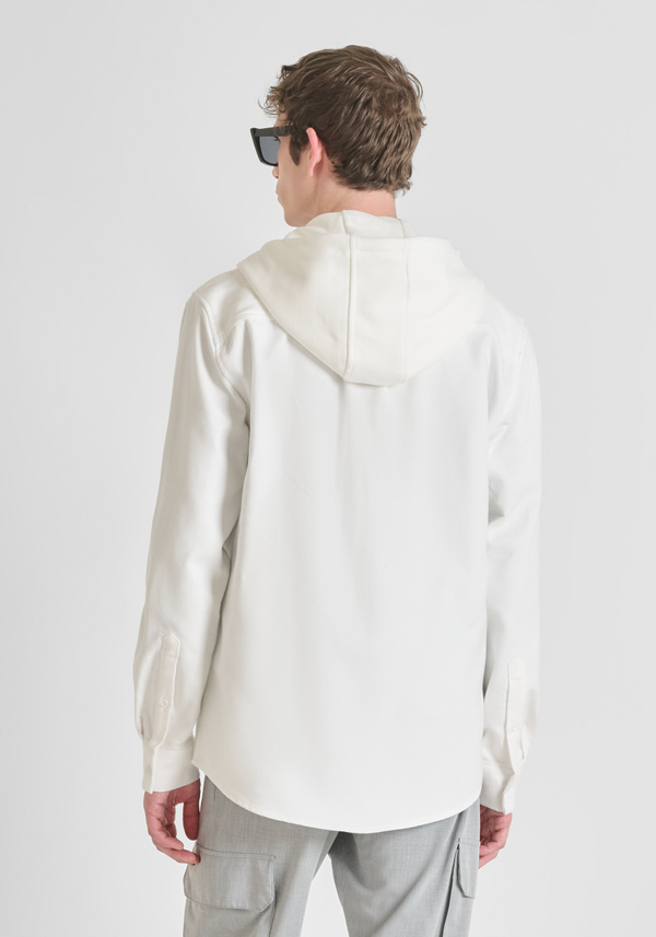 CHEMISE REGULAR FIT AVEC CAPUCHE EN TISSU CONTRASTANT - Antony Morato Online Shop