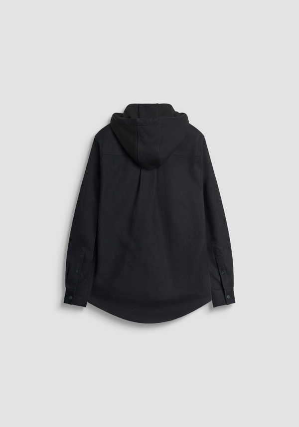 REGULAR FIT SHIRT WITH HOOD IN CONTRASTING FABRIC - Antony Morato Online Shop