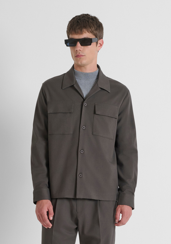 CHEMISE REGULAR FIT EN SERGÉ STRETCH - Antony Morato Online Shop