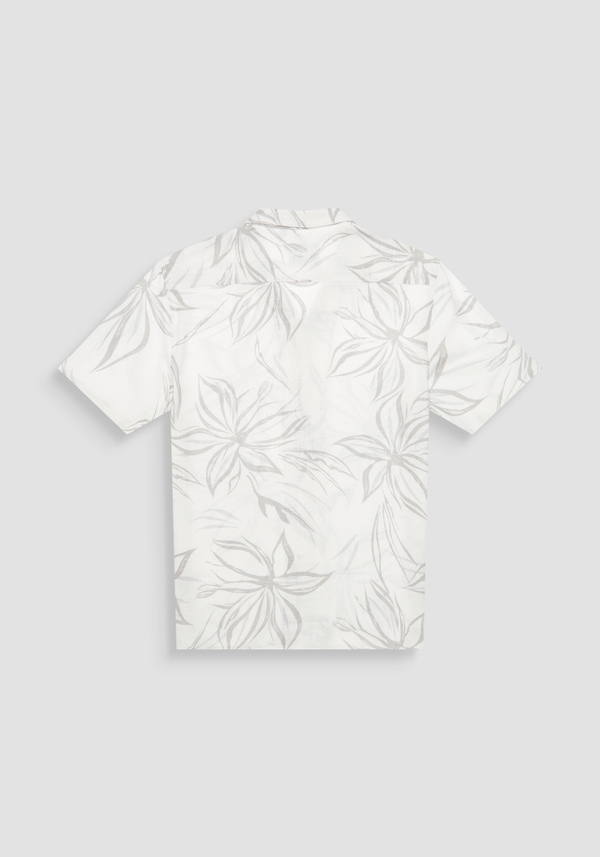 CAMICIA REGULAR STRAIGHT FIT "HONOLULU" IN MISTO LINO STAMPATO - Antony Morato Online Shop