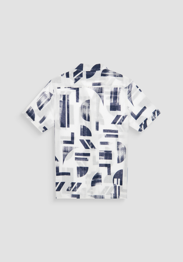 HEMD REGULAR STRAIGHT FIT „HONOLULU“ AUS BEDRUCKTEM LEINEN-MISCHGEWEBE - Antony Morato Online Shop
