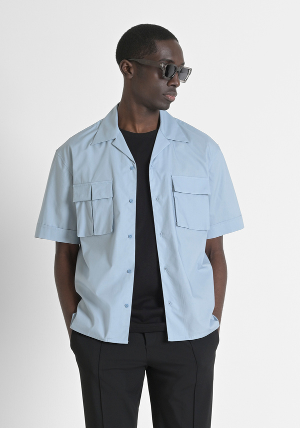 "GRANADA" RELAXED FIT SHIRT WITH SHORT SLEEVES - Antony Morato Online Shop