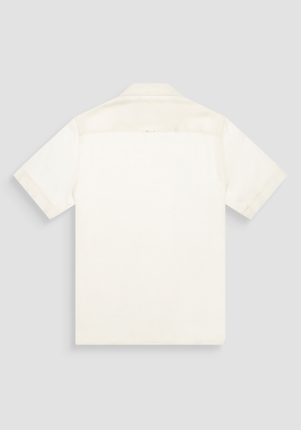 "HONOLULU" REGULAR FIT SHIRT IN A LINEN BLEND WITH A CUBAN COLLAR - Antony Morato Online Shop